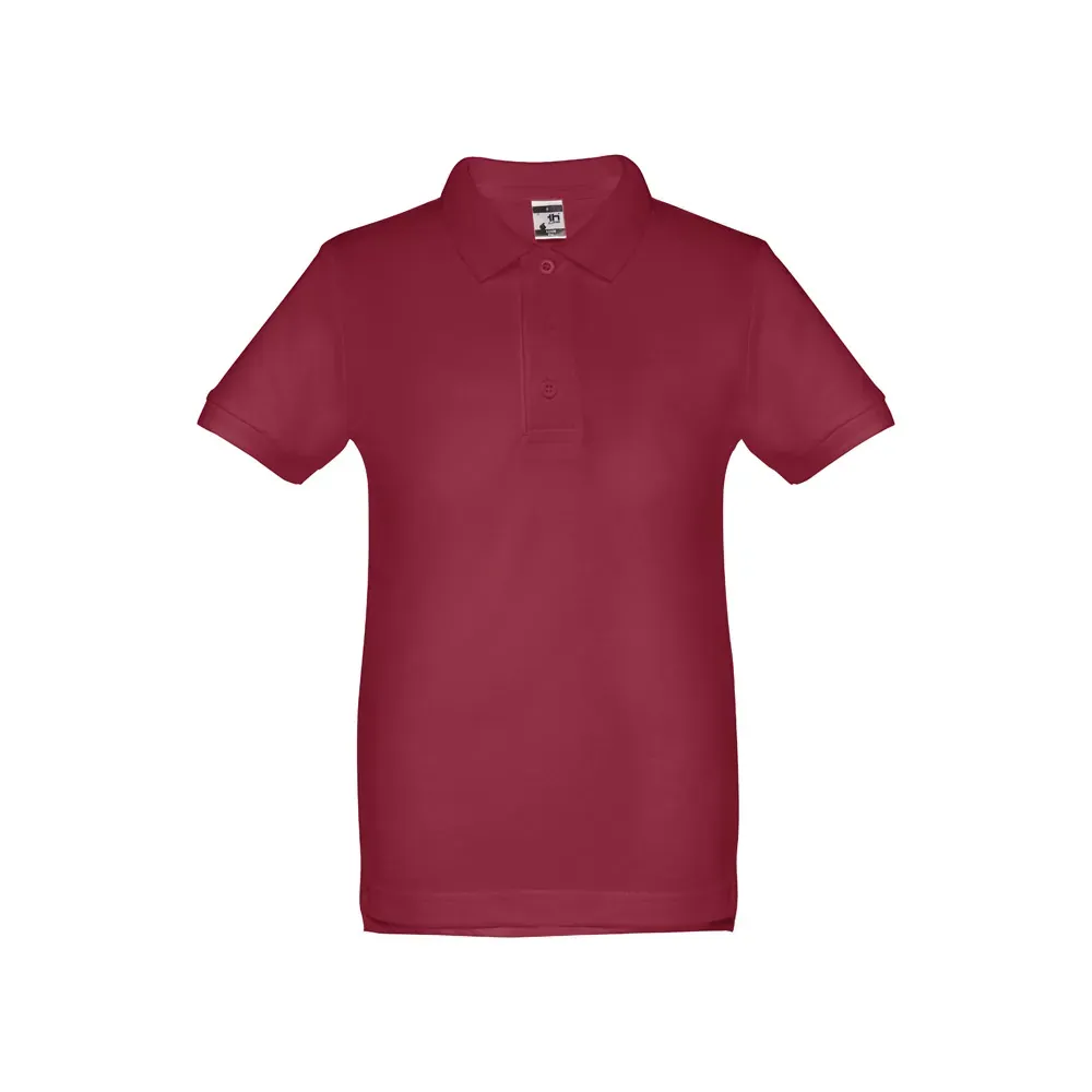 Polo de manga corta unisex para niños con algodón 100 ref 30173 - Burdeos 01