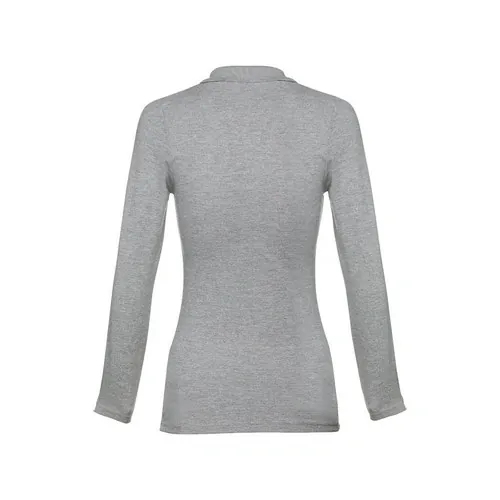 Polo manga larga mujer THC BERN personalizable algodón ref 11174 - Gris Claro Matizado Back
