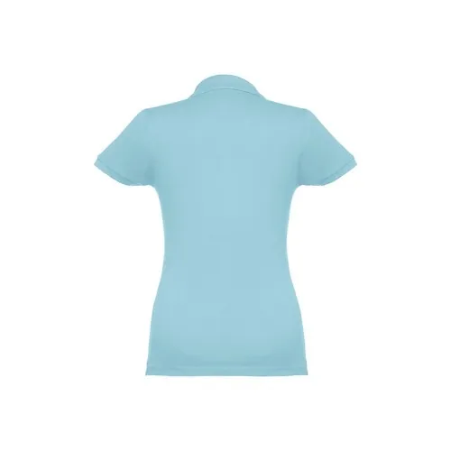 Polo de mujer en piqué de algodón con cuello reforzado ref 30135 - Azul Claro 02