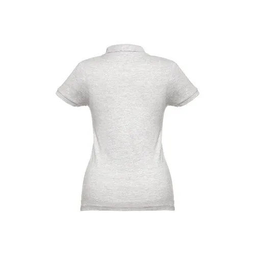 Polo de mujer en piqué de algodón con cuello reforzado ref 30135 - Blanco Matizado 02