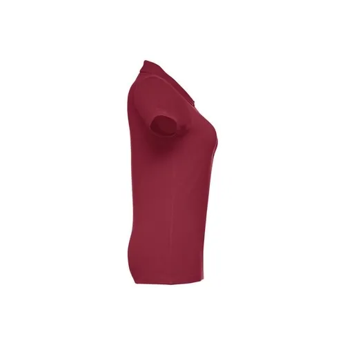 Polo de mujer en piqué de algodón con cuello reforzado ref 30135 - Burdeos 03