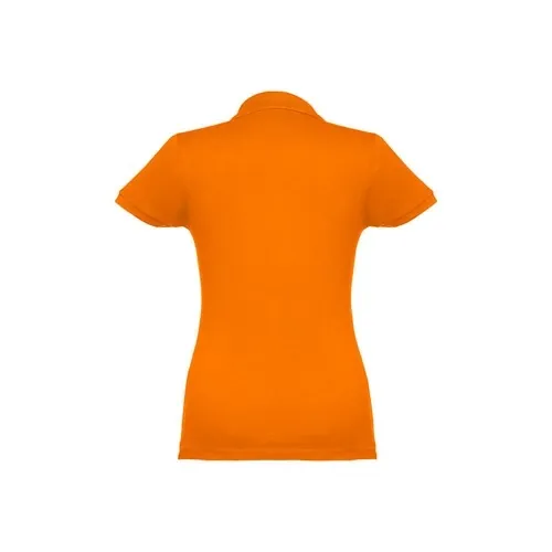 Polo de mujer en piqué de algodón con cuello reforzado ref 30135 - Naranja 02