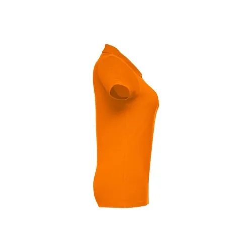 Polo de mujer en piqué de algodón con cuello reforzado ref 30135 - Naranja 03