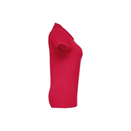 Polo de mujer en piqué de algodón con cuello reforzado ref 30135 - Rojo 03