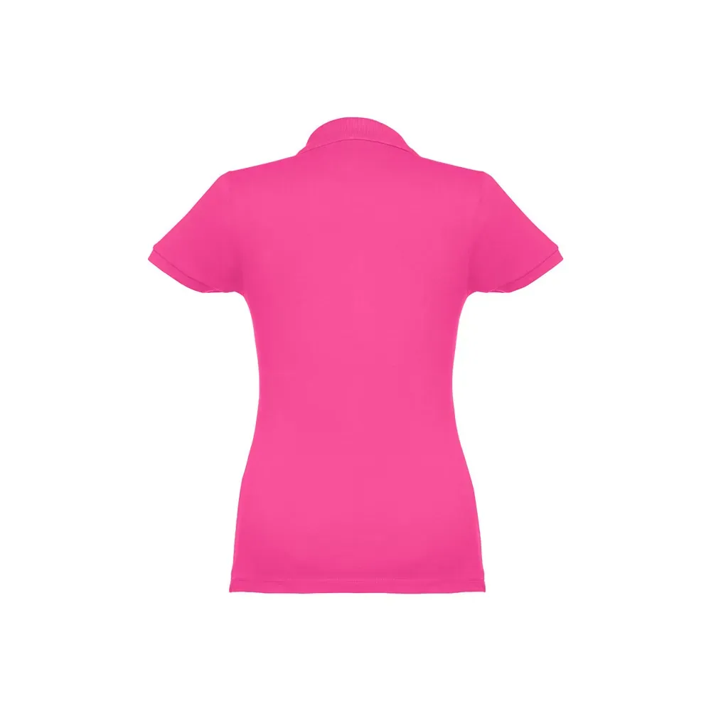 Polo de mujer en piqué de algodón con cuello reforzado ref 30135 - Rosa 02