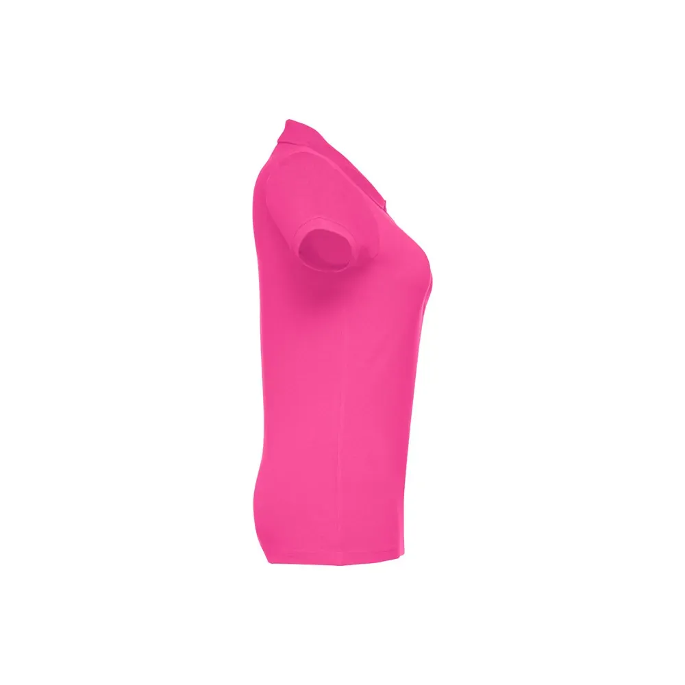 Polo de mujer en piqué de algodón con cuello reforzado ref 30135 - Rosa 03