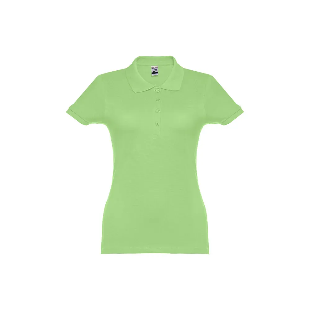 Polo de mujer en piqué de algodón con cuello reforzado ref 30135 - Verde Claro 01