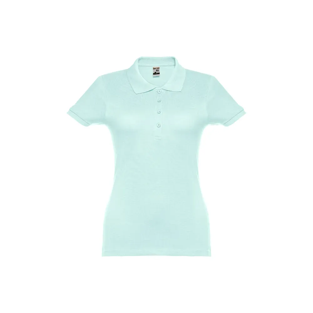 Polo de mujer en piqué de algodón con cuello reforzado ref 30135 - Verde Menta 01