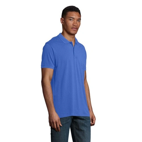 Polo de hombre de algodón orgánico con cuello canalé ref S03566