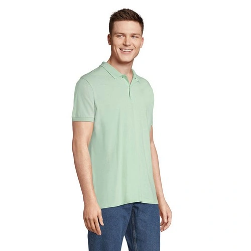 Polo de hombre de algodón orgánico con cuello canalé ref S03566