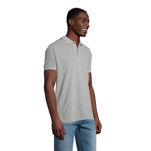 Polo de hombre de algodón orgánico con cuello canalé ref S03566