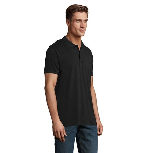 Polo de hombre de algodón orgánico con cuello canalé ref S03566