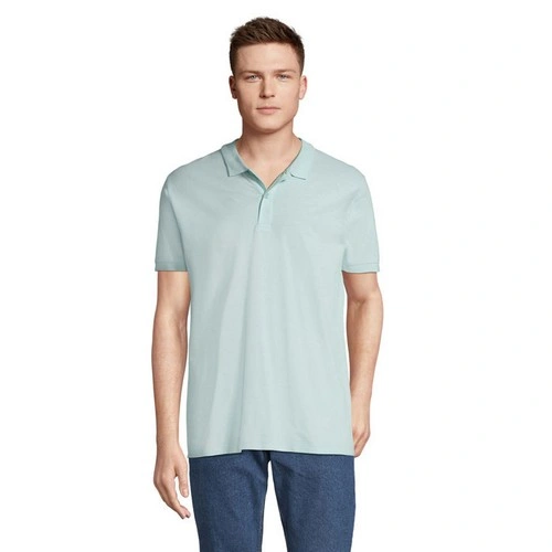 Polo de hombre de algodón orgánico con cuello canalé ref S03566