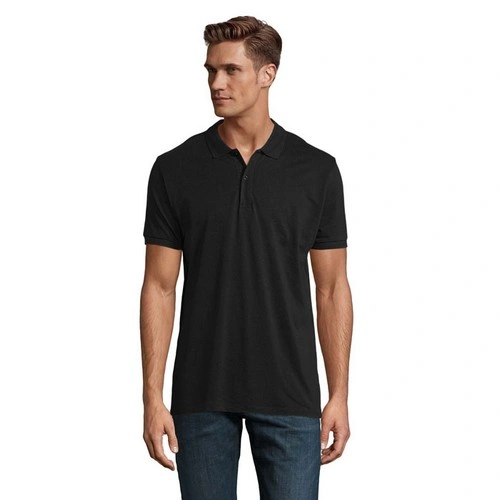 Polo de hombre de algodón orgánico con cuello canalé ref S03566