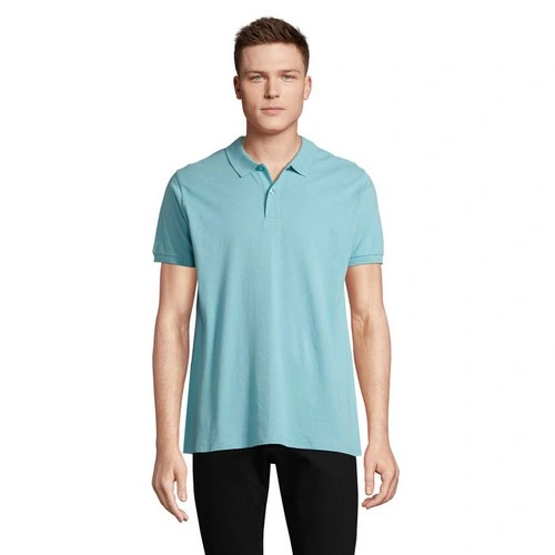 Polo de hombre de algodón orgánico con cuello canalé ref S03566