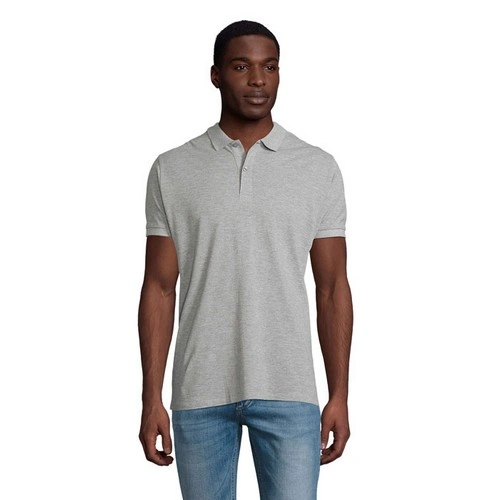Polo de hombre de algodón orgánico con cuello canalé ref S03566