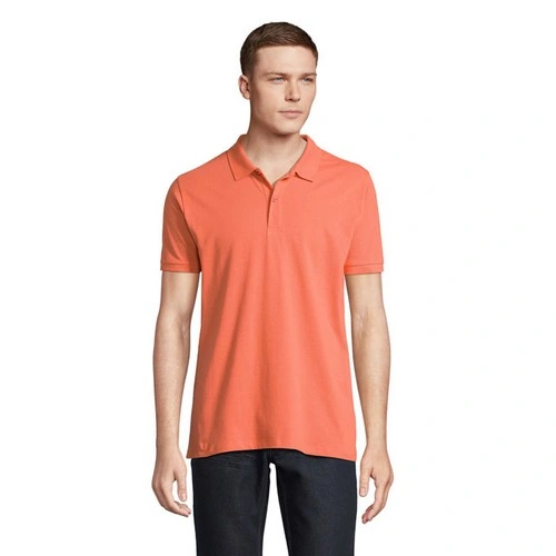 Polo de hombre de algodón orgánico con cuello canalé ref S03566