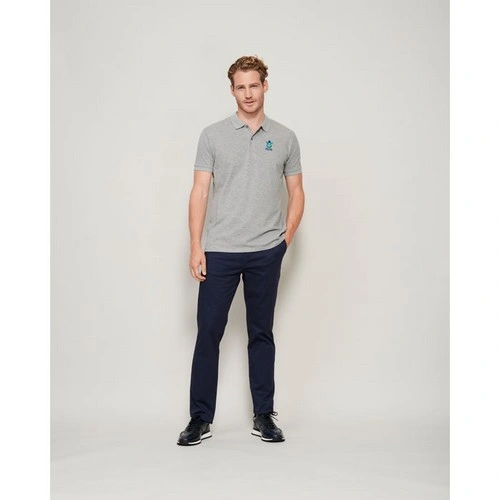 Polo de hombre de algodón orgánico con cuello canalé ref S03566