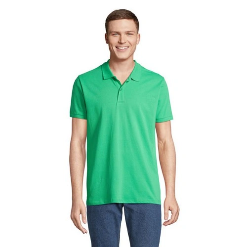 Polo de hombre de algodón orgánico con cuello canalé ref S03566