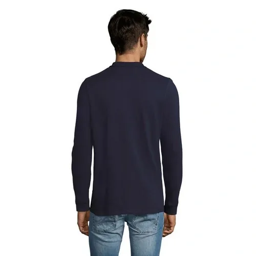 Polo Hombre de algodón Manga Larga ref S02087 - Back French Marino