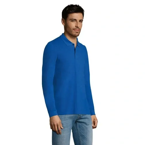 Polo Hombre de algodón Manga Larga ref S02087 - Side Azul Royal