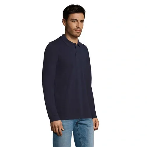 Polo Hombre de algodón Manga Larga ref S02087 - Side French Marino