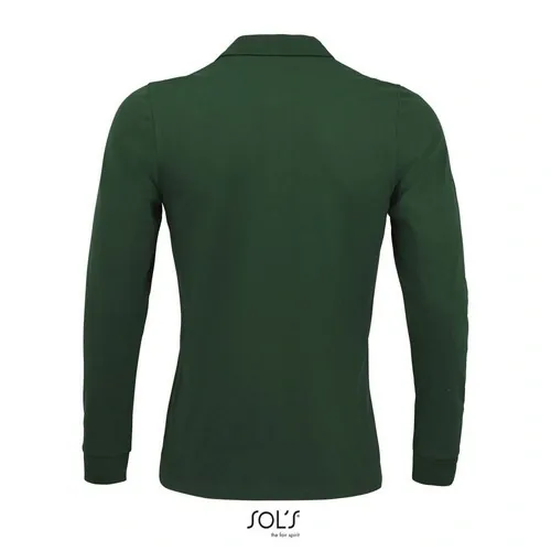 Polo Hombre de algodón Manga Larga ref S02087 - Verde Botella Back
