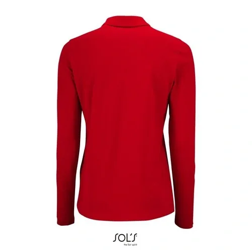 Polo piqué mujer manga larga 100 algodón impreso ref S02083