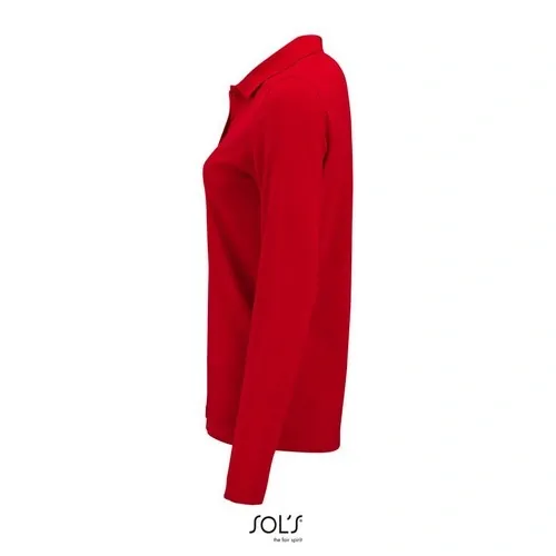Polo piqué mujer manga larga 100 algodón impreso ref S02083