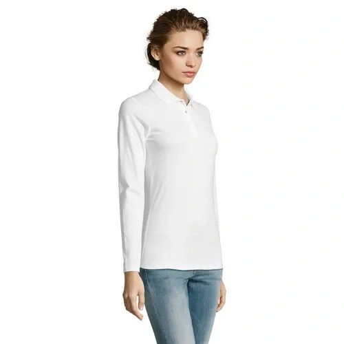 Polo piqué mujer manga larga 100 algodón impreso ref S02083
