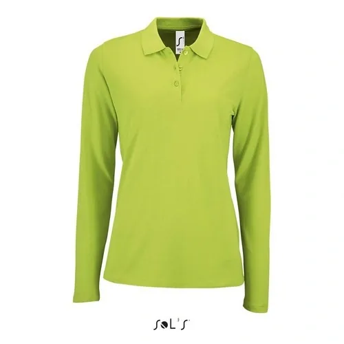 Polo piqué mujer manga larga 100 algodón impreso ref S02083