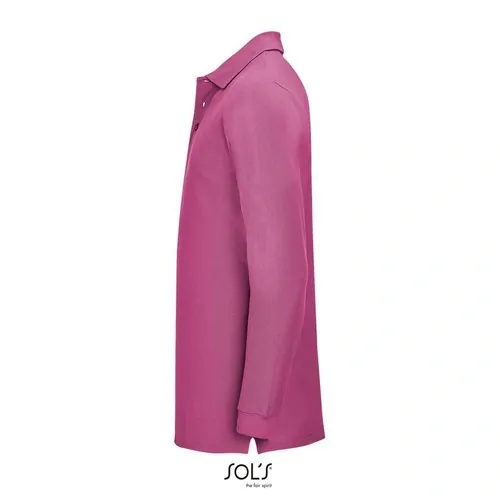 Polo manga larga algodón para uso corporativo 180GSM ref S11353 - Rosa Flash Side