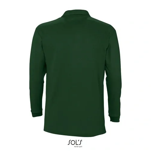 Polo manga larga algodón para uso corporativo 180GSM ref S11353 - Verde Golf Back