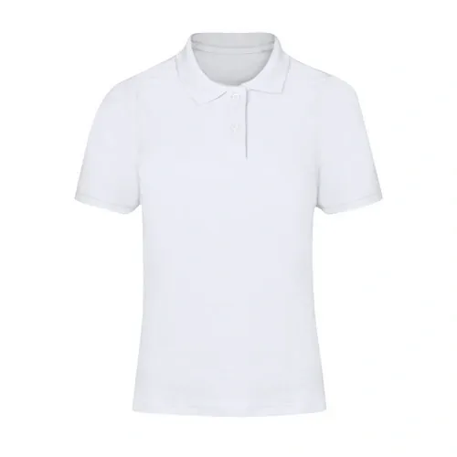 Polo mujer blanco Charles personalizable de algodón piqué ref 22342 - Blanco