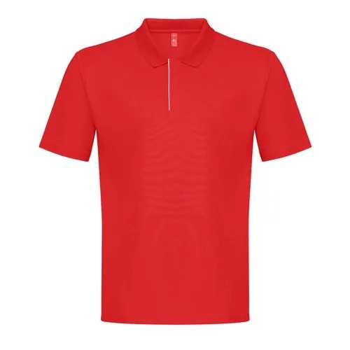 Polo técnico de hombre reciclado con cuello canalé ref 30290 - Rojo
