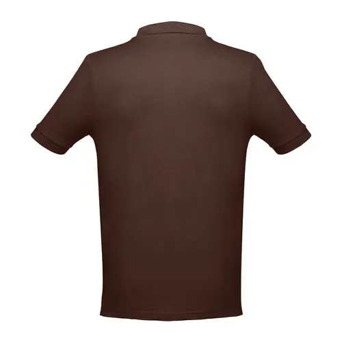 Polo unisex de algodón con botones a juego ref 30133 - Castaтхю╤Сo Oscuro 01