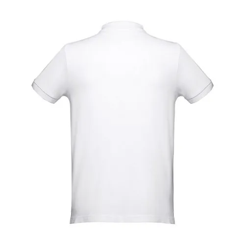 Polo unisex de algodón con cuello estilizado ref 30209 - Blanco 02