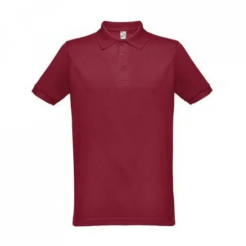 Polo unisex de manga corta con cuello reforzado ref 30268 - Burdeos