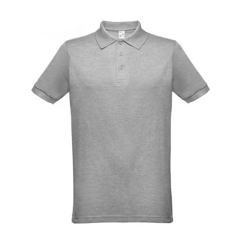 Polo unisex de manga corta con cuello reforzado ref 30268 - Gris Claro Matizado 01