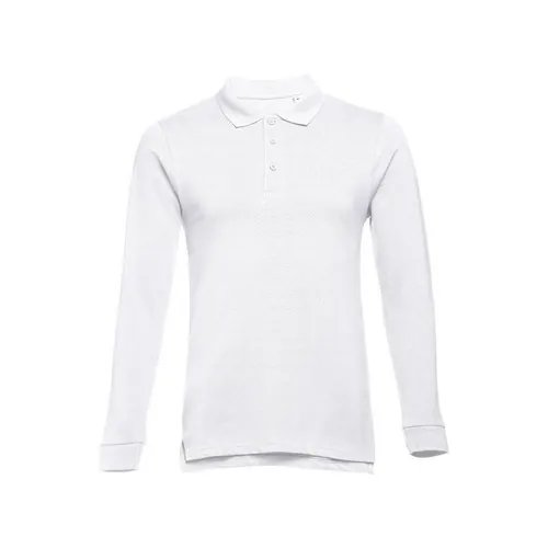 Polo unisex de manga larga en algodón 100 ref 30142 - Blanco 01