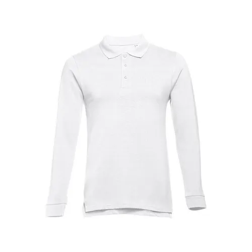 Polo unisex de manga larga en algodón 100 ref 30142 - Blanco