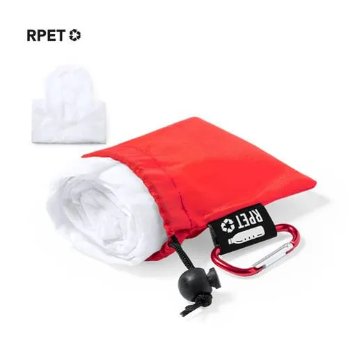 Poncho reciclado con funda RPET y mosquetón ref 1478