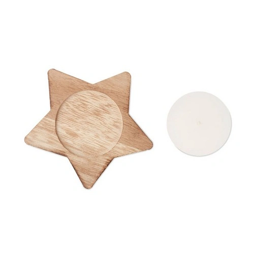 Porta velas de álamo en forma de estrella con aroma a vainilla ref CX1481