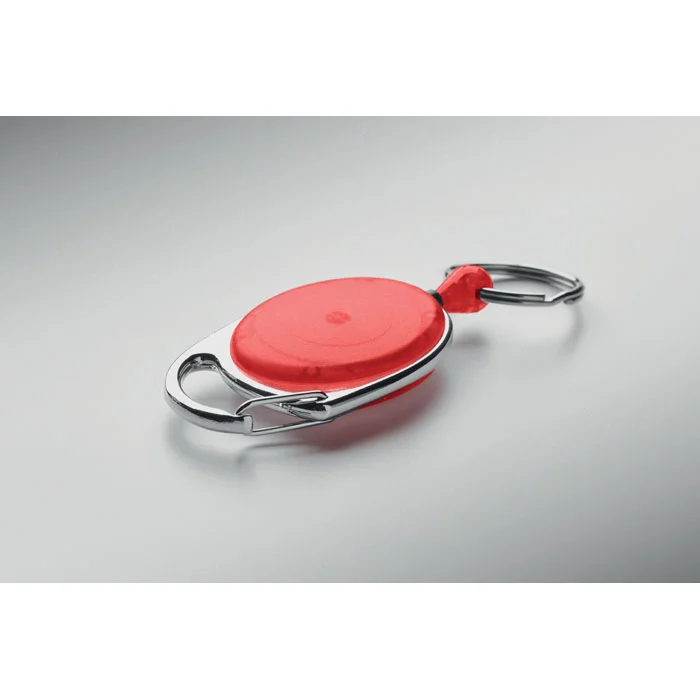 Portacredenciales retráctil Arronsa personalizable ref mo3200 - Rojo Abierta