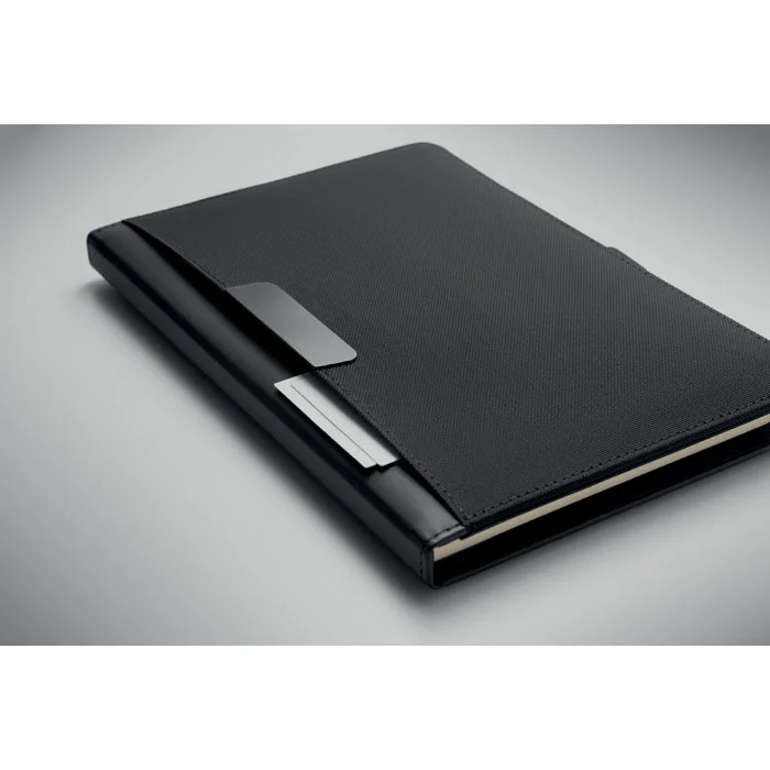 Portafolio A5 con bloc de notas Profile5 ref mo3211 - Negro Arriba