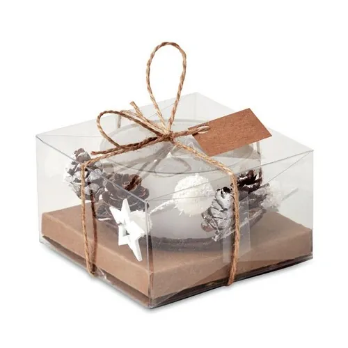 Portavelas de cristal con ornamentos elegantes ref CX1446 - Blanco