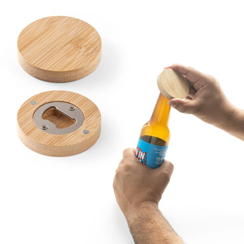 Posavasos de bambú con desencapsulador ref 94573