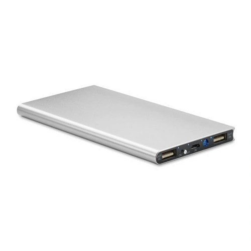 Power Bank 8000 mAh aluminio con indicador de luz ref MO8839