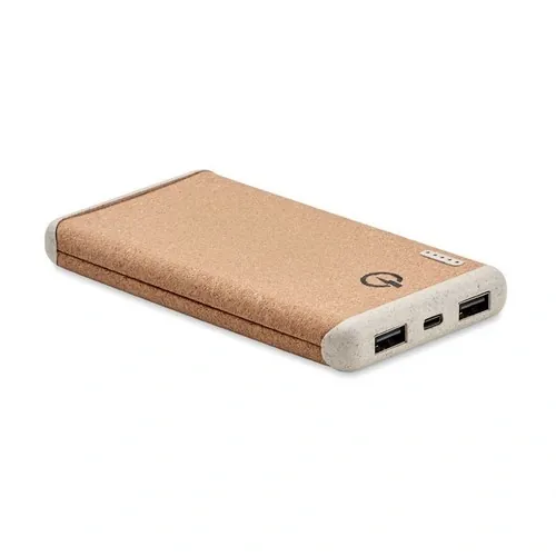 Power bank 10000 mAh carga inalámbrica 10W corcho ref MO6844 - Beig