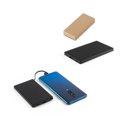 Power bank reciclado con cable integrado para cargar fácil ref 97163